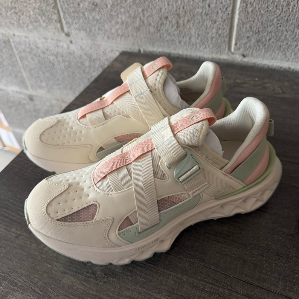 Cream and Pink Sneakers